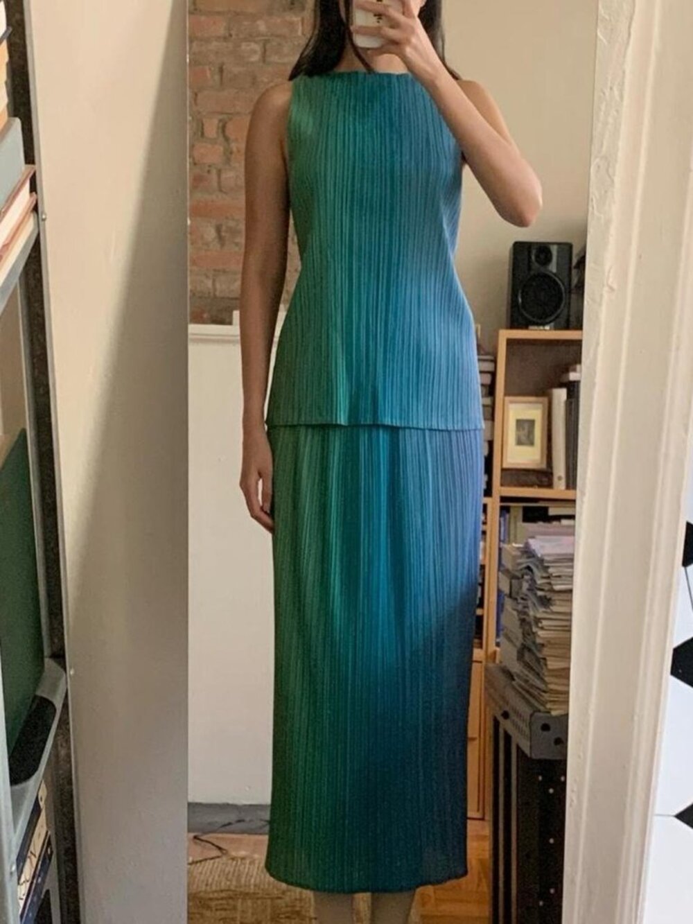 Issey Miyake Pleats Please Gradient Set Blue Green F/JP2